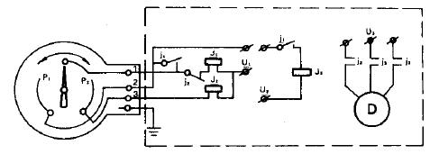 YXCA-150氨用磁助式电接点压力表电气接线图