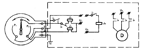 YXC-150磁助式电接点压力表电气接线图