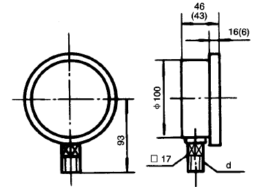 Y-100A-Z半钢耐振压力表(0-1.6MPa径向型)安装图片
