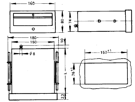 YEJ-101矩形膜盒压力表(-800～800Pa)安装图片