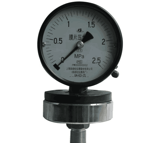 YPF-100A/150A氯气用膜片压力表