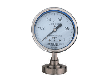 Y-100B-F/Z/MN卫生型螺母式不锈钢隔膜压力表