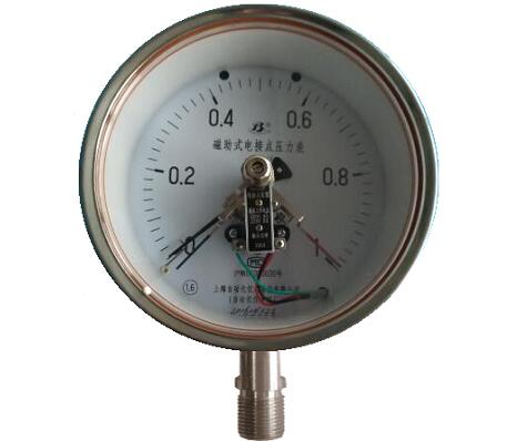 YXC-150B-F磁助式不锈钢电接点压力表(0-1MPa径向型)