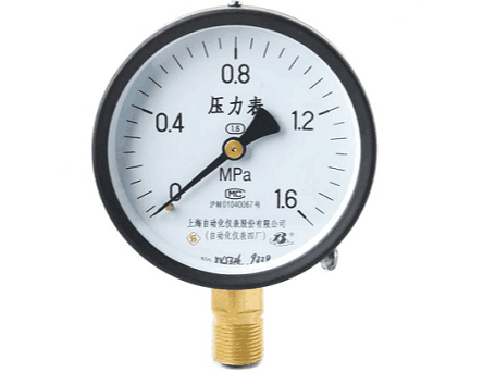 Y-100普通压力表(0-1.6MPa径向型)