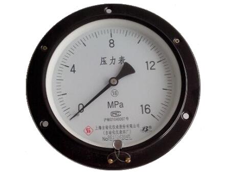 Y-150ZT普通压力表(0-16MPa轴向带边)