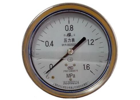 Y-151A-Z半钢耐振压力表(0-1.6MPa轴向型)
