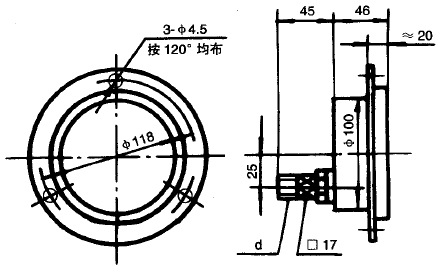 Y-103A-Z半钢耐振压力表(0-25MPa轴向带边)安装图片