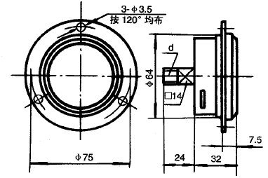 Y-63A-Z半钢耐振压力表(0-2.5MPa轴向带边)安装图片
