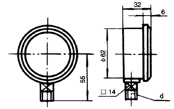 Y-60A-Z半钢耐振压力表(0-0.4MPa径向型)安装图片