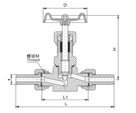 压力表针型截止阀安装图片